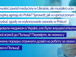 Komunikat w sprawie zasad zatrudnienia personelu medycznego z Ukrainy w Polsce