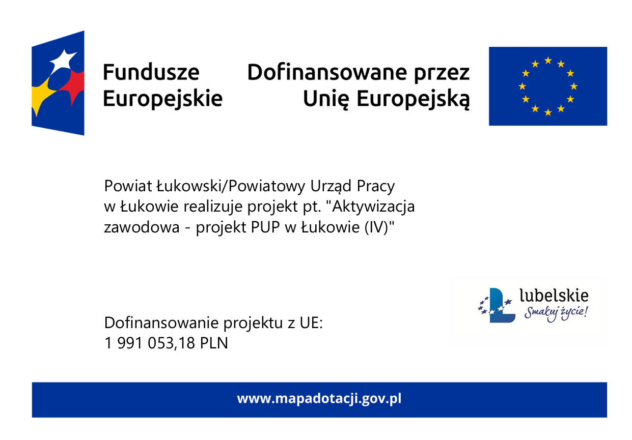 Aktywizacja zawodowa – projekt PUP w Łukowie