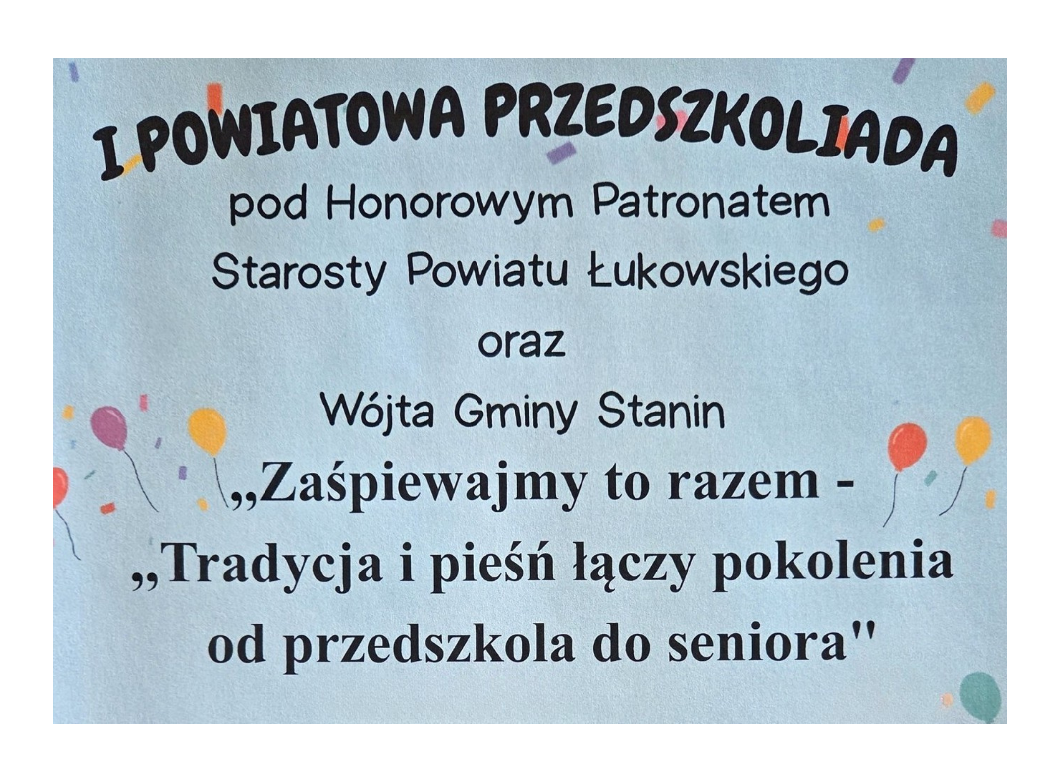 I Powiatowa Przedszkoliada